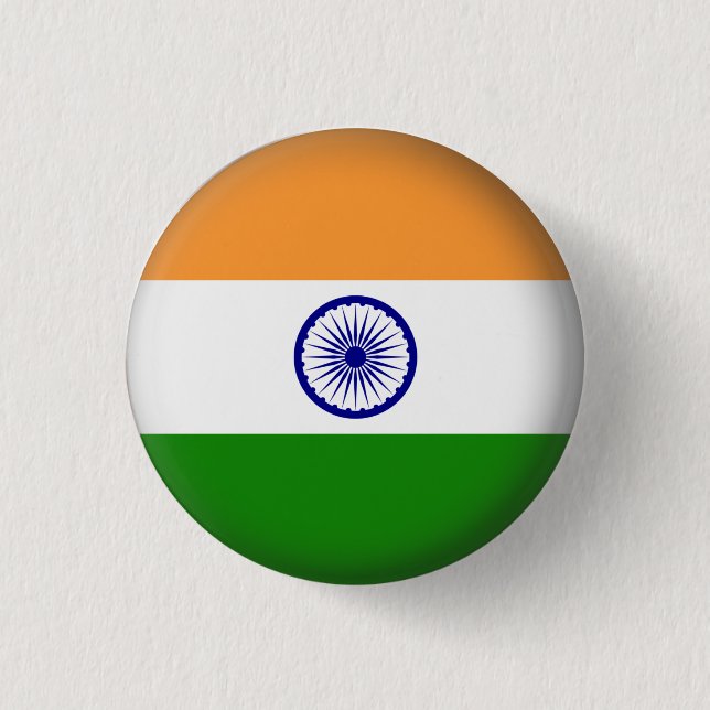 Rundes Indien Button (Vorderseite)