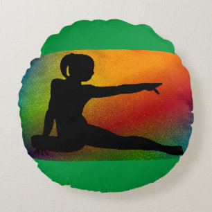 Rundes Kissen der Gymnastik im Grün