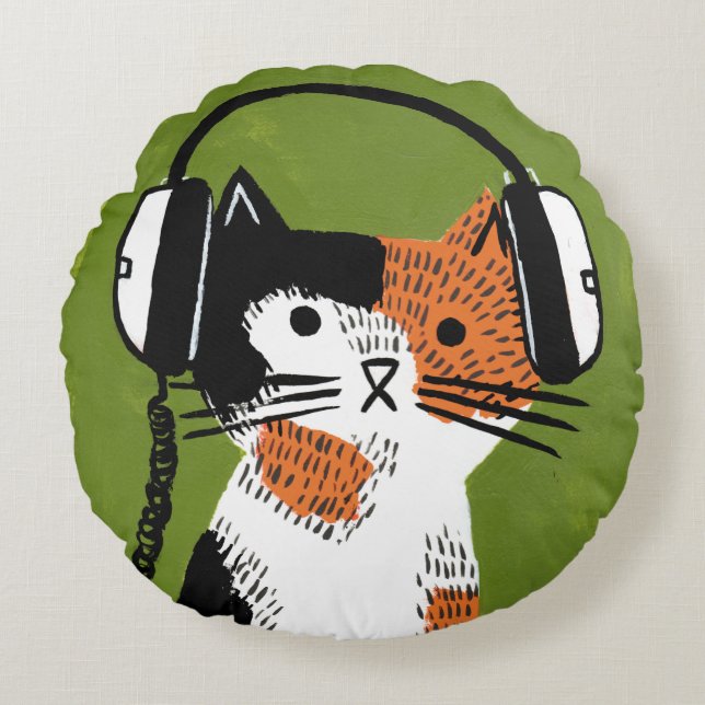 Rundes Kissen Fake-Ralph (Vorderseite)