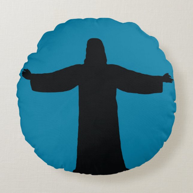 Rundes Kissen Jesus Christus (Vorderseite)