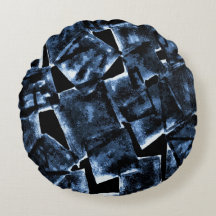 Rundes Kissen mit geometrischem Design