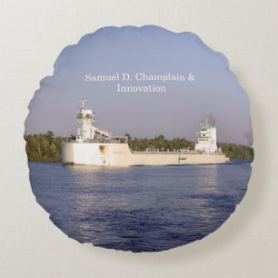 Rundes Kissen Samuel D. Champlain u. der