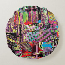 Rundes Kissen – Urban Fractals