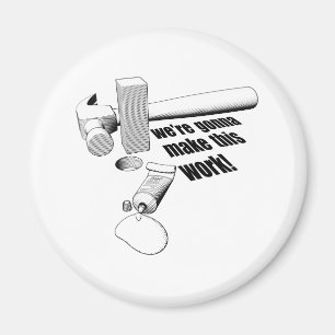 Rundes Loch der quadratischen Klammer Magnet