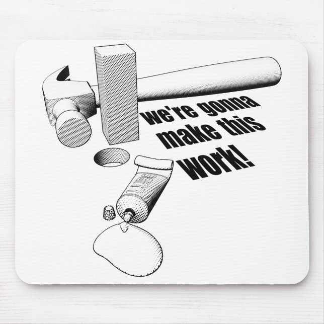 Rundes Loch der quadratischen Klammer Mousepad (Vorne)