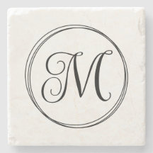 Rundes, lockiges Schriftmonogramm