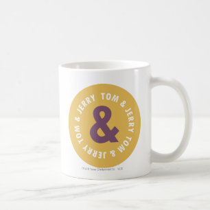 Rundes Logo 3 Toms und Jerry Kaffeetasse
