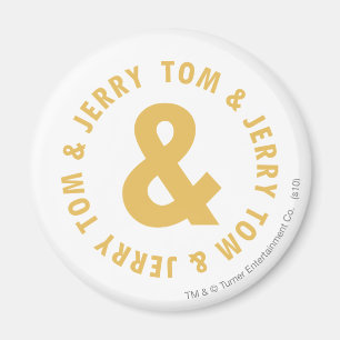 Rundes Logo 4 Toms und Jerry Magnet