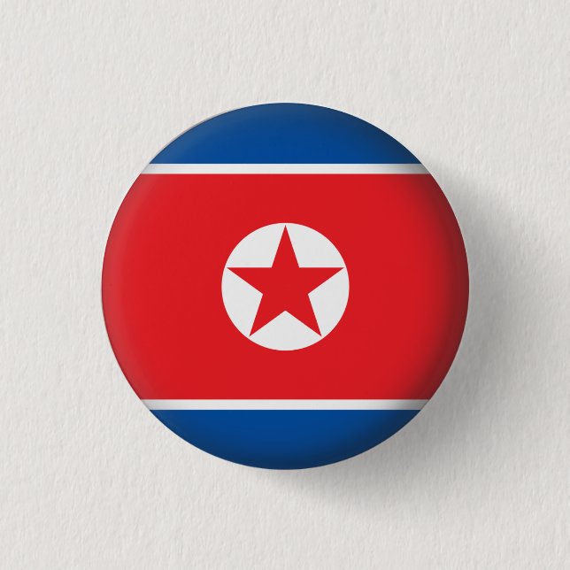 Rundes Nordkorea Button (Vorderseite)