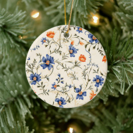 Rundes Ornament mit einer goldenen Schnur