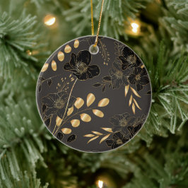 Rundes Ornament mit schwarzem Hintergrund