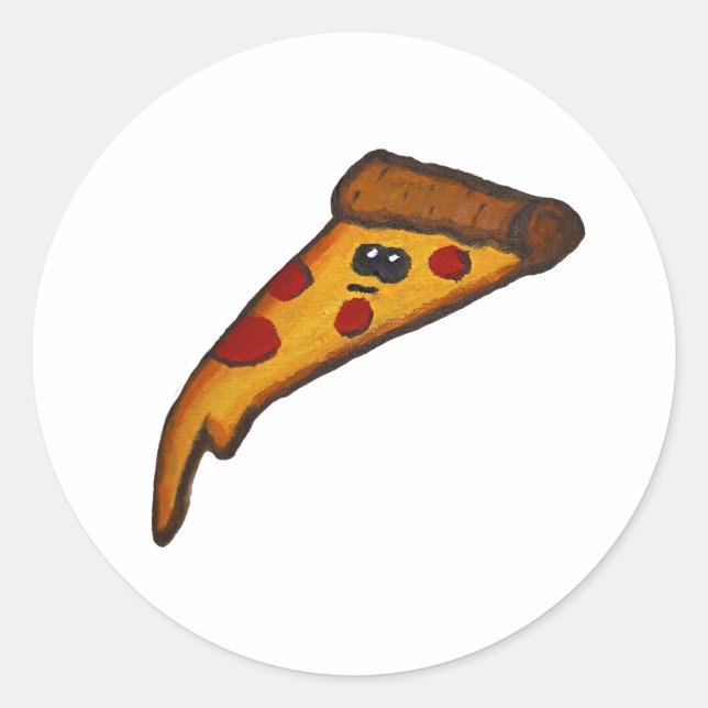 Rundes Pizza-Aufkleber Runder Aufkleber (Vorderseite)
