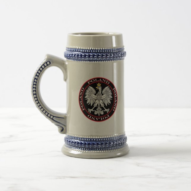 Rundes polnisches Eagle Bierglas (Links)