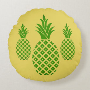 Rundes Wurfkissen - Ananas Kissen
