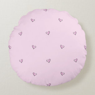 Rundes Wurfkissen für das rosa Herz-Babymädchen-Nu Kissen