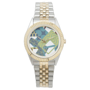 Rundete moderne Rechtecke aus dem Mittelalter Armbanduhr