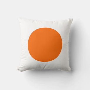 Rundfarben - Orange und Weiß Kissen