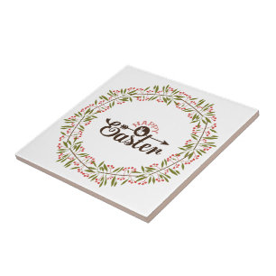 Rundfarbener Kranz mit brauner Sonne Fliese