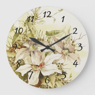 Rundfloraluhr Große Wanduhr