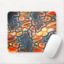 Rundförmige Formen in gebranntem Zyan und Orange Mousepad