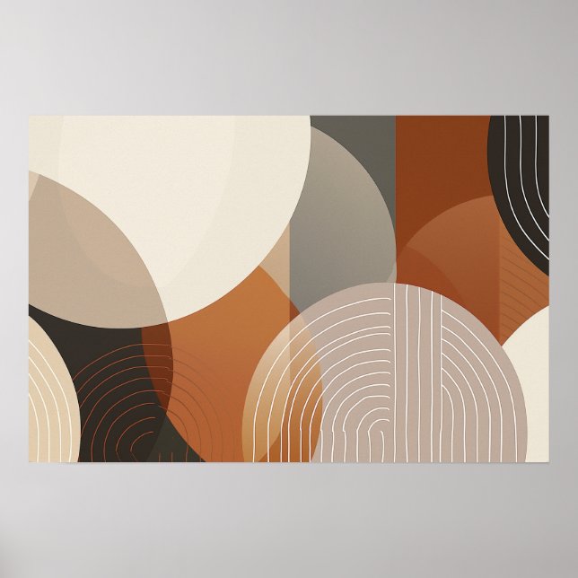 Rundformulare mit Zeilen mit Textbereich Poster (Vorne)