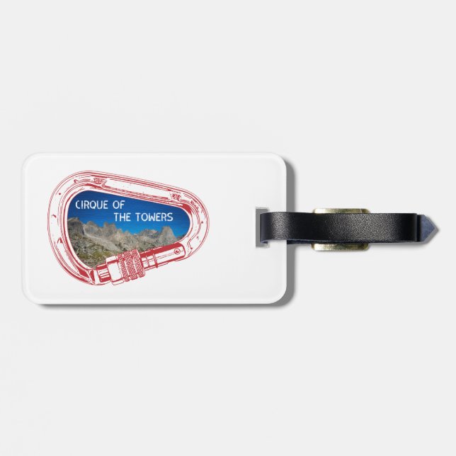 Rundgang der Türme Klettersteig Carabiner Gepäckanhänger (Rückseite horizontal)