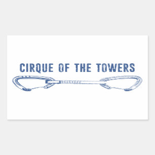 Rundgang der Türme Klettersteig Quickziehung Rechteckiger Aufkleber