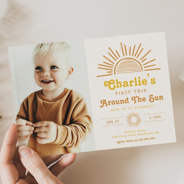 Rundgang durch die Sonne | Boho Birthday Einladung (Von Creator hochgeladen)