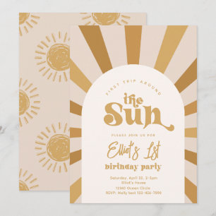Rundgang durch die Sonne   Girl Sun Invite Einladung