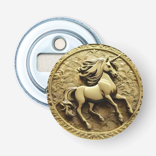 Rundgoldmünze, Flaschenöffner (Vorderseite)