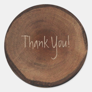 Rundholzbaum Rumpf Rustikale Gastgeschenk Hochzeit Runder Aufkleber