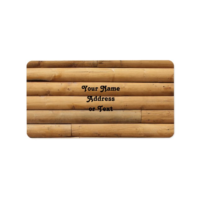 Rundholzverkleidung Adressaufkleber (Vorne)