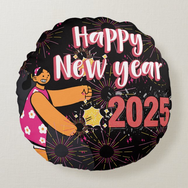 Rundkissen 2025 rundes kissen (Vorderseite)