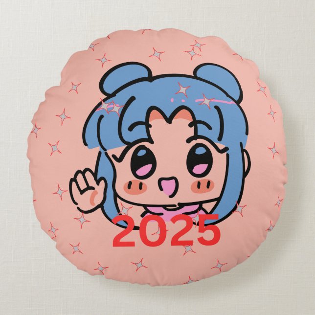 Rundkissen 2025 rundes kissen (Vorderseite)