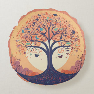 Rundkissen auf beiden Seiten mit unterschiedlichen Rundes Kissen