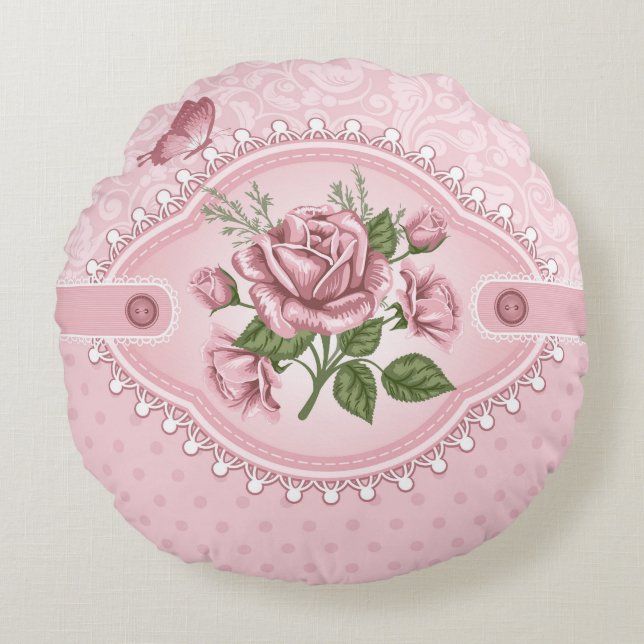 Rundkissen aus Baumwolle Rundes Kissen (Vorderseite)