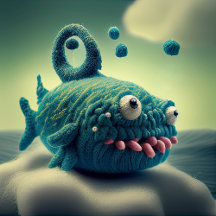 Rundkissen des Wool Monster