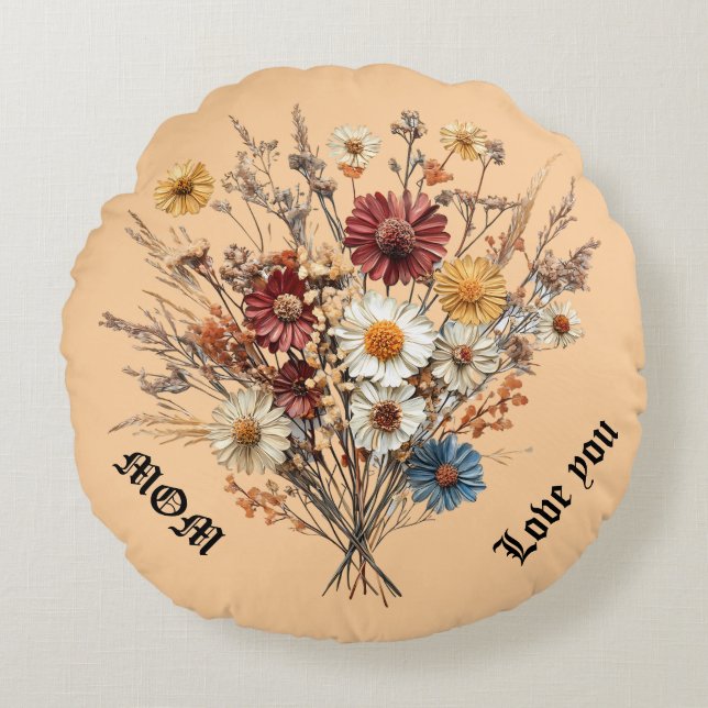 Rundkissen für die Mama Rundes Kissen (Vorderseite)