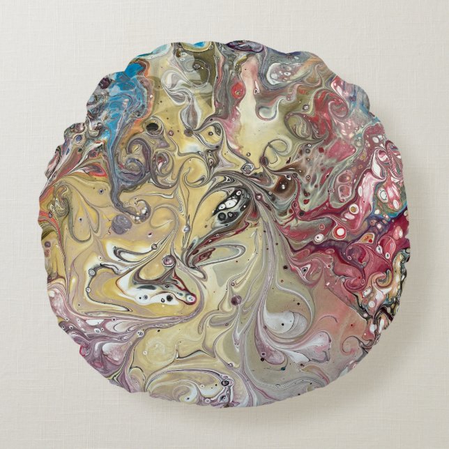 Rundkissen mit 2 Bildern Rundes Kissen (Vorderseite)