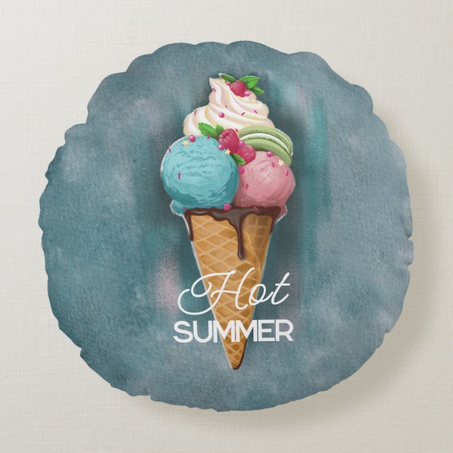 Rundkissencreme Rundes Kissen (Vorderseite)