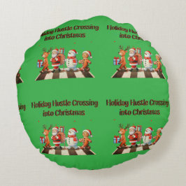 Rundkissenfest Hustle Crossing nach Christma Rundes Kissen