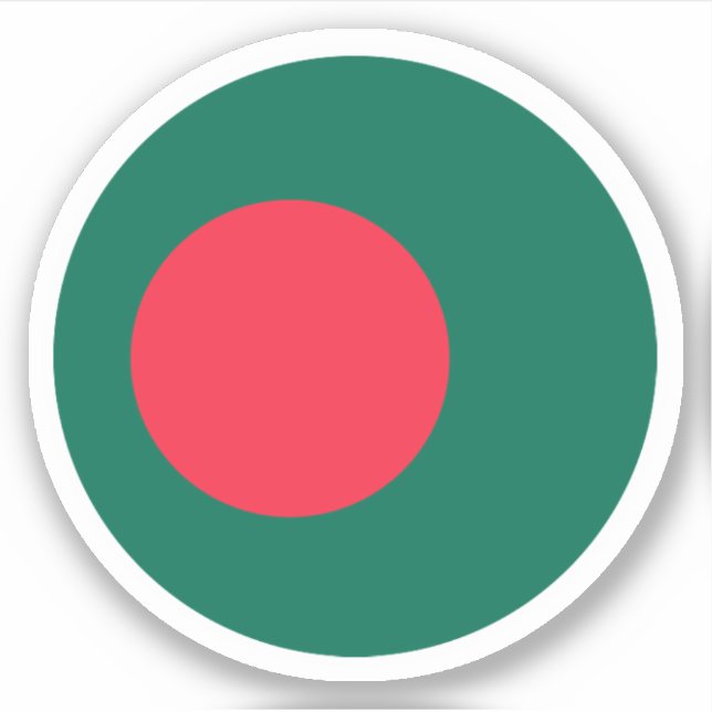 Rundkleber für die Flagge Bangladeschs Aufkleber (Vorderseite)