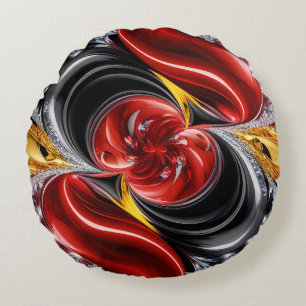 Rundkopfkissen mit Deutschland Farben Rundes Kissen