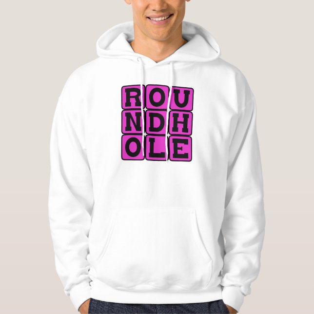 Rundloch, Square Peg Hoodie (Vorderseite)