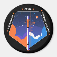 Rundmagnet mit Spica-Missionspatch
