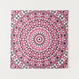 Rundmandala-Muster im Mosai-Stil aus Glas Wandteppich