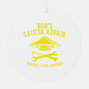 Rundmetallschmuck mit BSR-gelbem Logo Ornament Aus Metall
