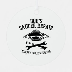Rundmetallschmuck mit schwarzem BSR-Logo Ornament Aus Metall
