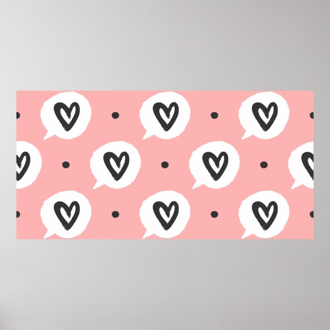 Rundpunkte und Sprechblasen mit Konturen von  Poster (Vorne)