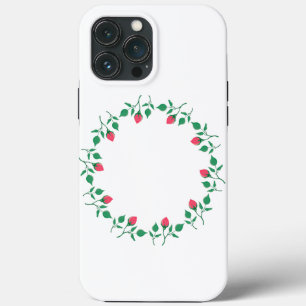 Rundrahmen mit rosa rosa Blume Case-Mate iPhone Hülle